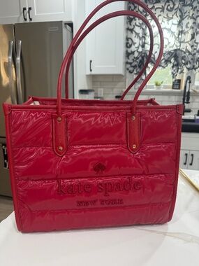 NWT Kate Spade Ella Puffy fabric XL tote